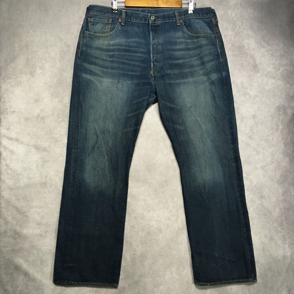 Levis Mens‎ 501 Original Fit Blue Jeans size 40x30 Button Fly Denim Pants